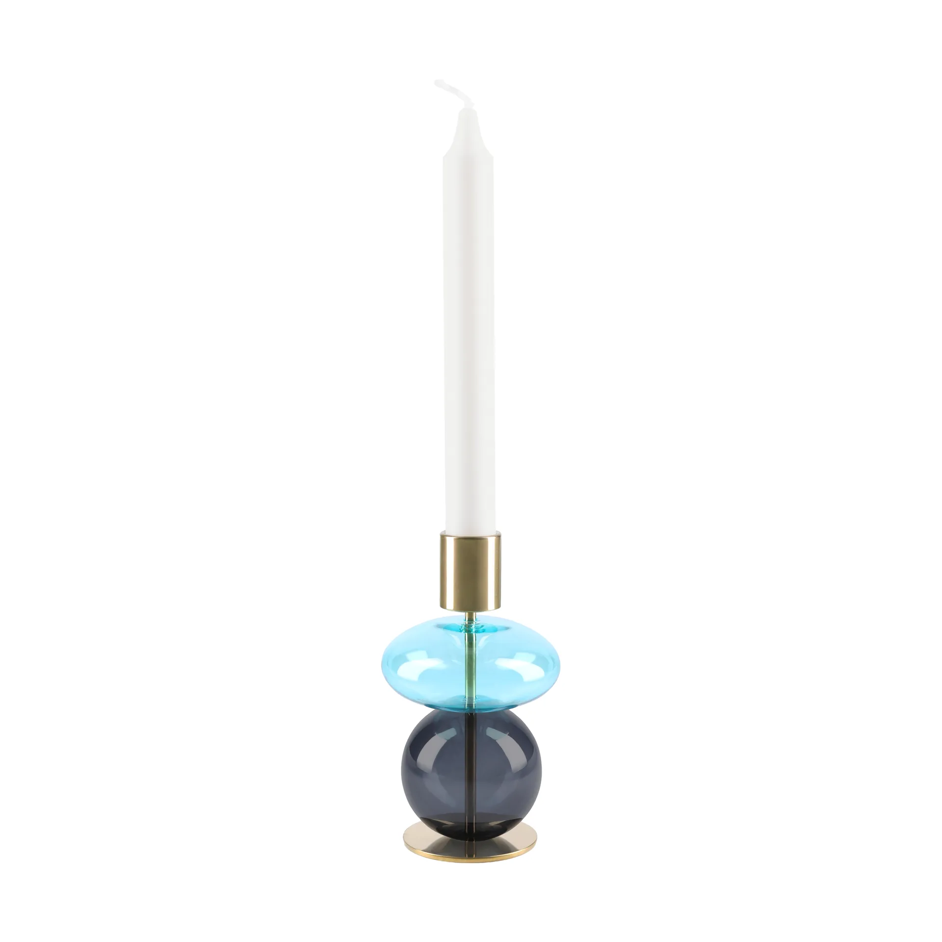 Bubble Kerzenständer 14 cm, Blau-smoke Holmegaard