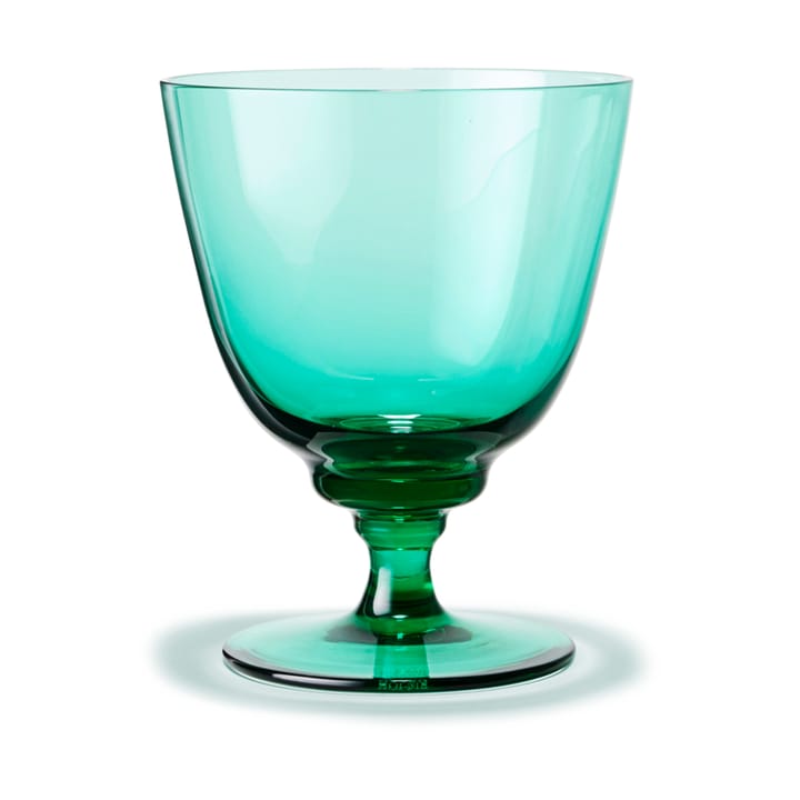 Flow Glas auf Fuß 35cl, Emerald green Holmegaard