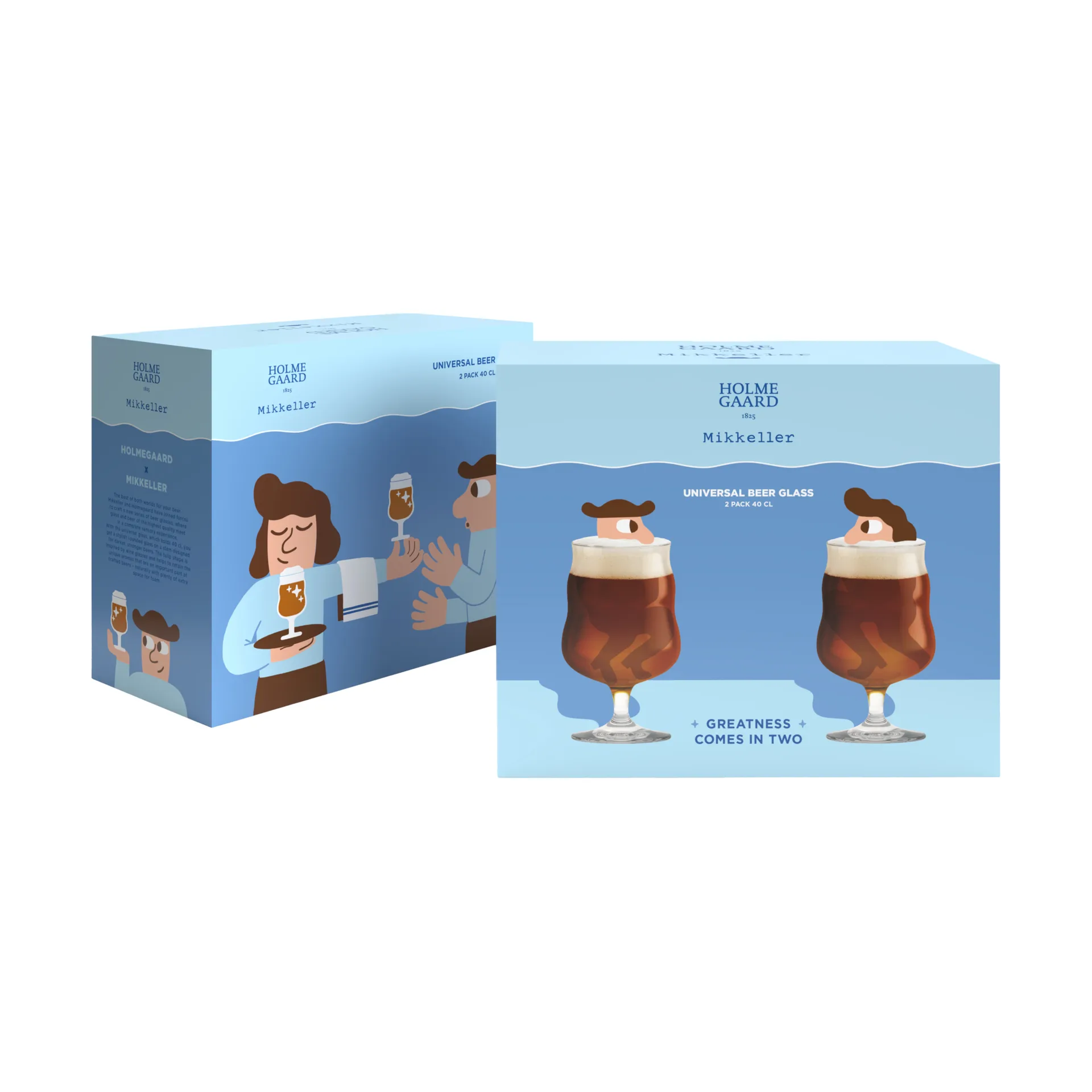 Mikkeller universal Bierglas 2er-Pack., 40 cl Holmegaard
