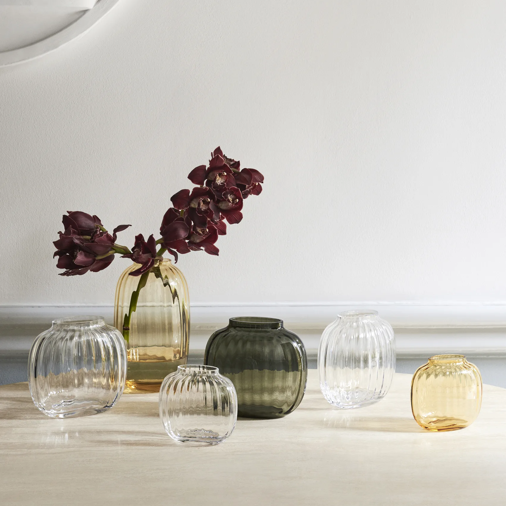 Primula Vase oval 17,5cm, Klar Holmegaard