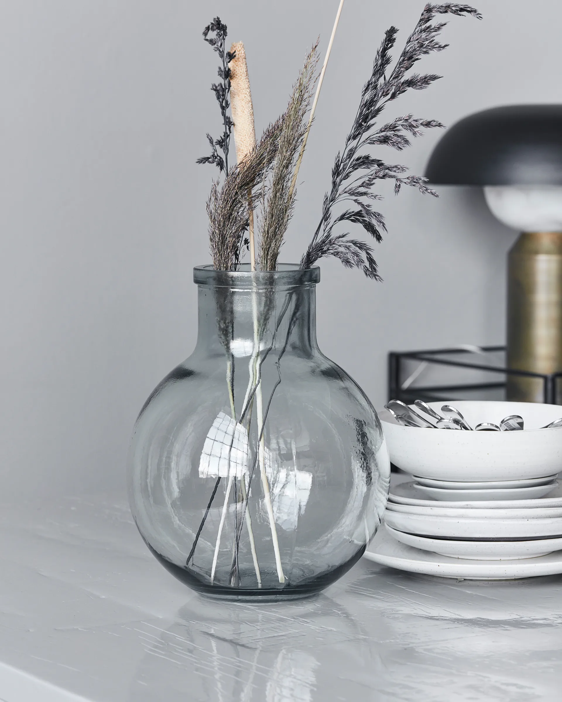Aran Vase/Flasche 31cm, Klar House Doctor