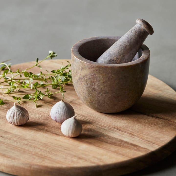 Arb Mörser aus Holz mit Stößel Ø10 cm, Braun House Doctor