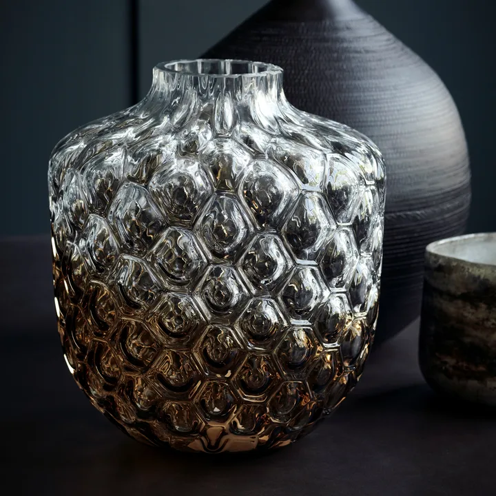 Art Deco Vase 31cm, Braun