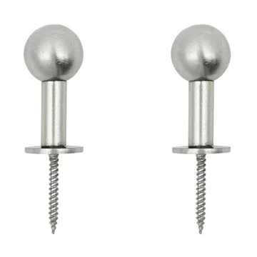 Ball Haken 2er-Pack - Silber-Finish, Ø4x2 cm - House Doctor