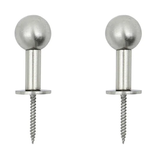 Ball Haken 2er-Pack - Silber-Finish, Ø4x2 cm - House Doctor