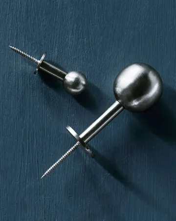 Ball Haken 2er-Pack - Silber-Finish, Ø4x2 cm - House Doctor