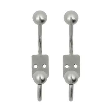 Ball Haken 2er-Pack - Silber-Finish, Ø7x13 cm - House Doctor
