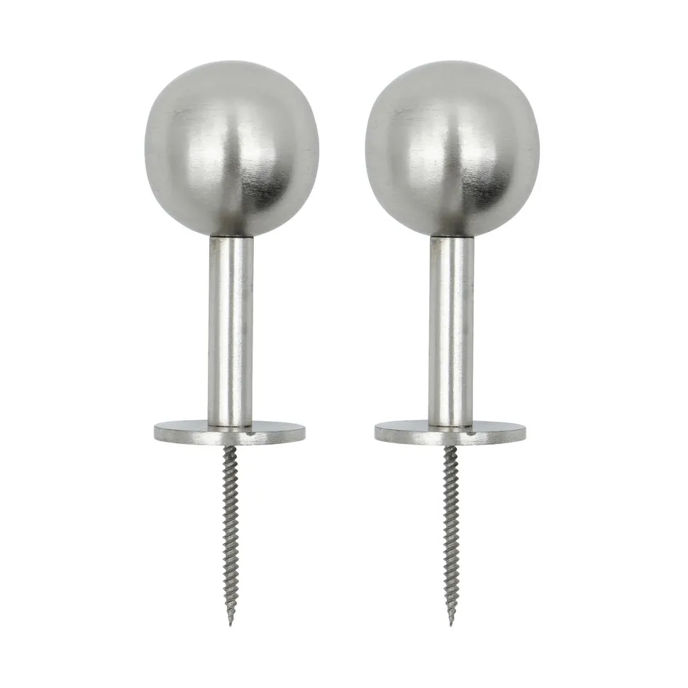Ball Haken 2er-Pack, Silber-Finish, Ø8x4 cm House Doctor