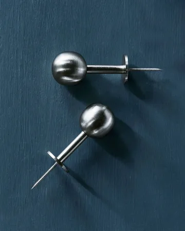 Ball Haken 2er-Pack - Silber-Finish, Ø8x4 cm - House Doctor