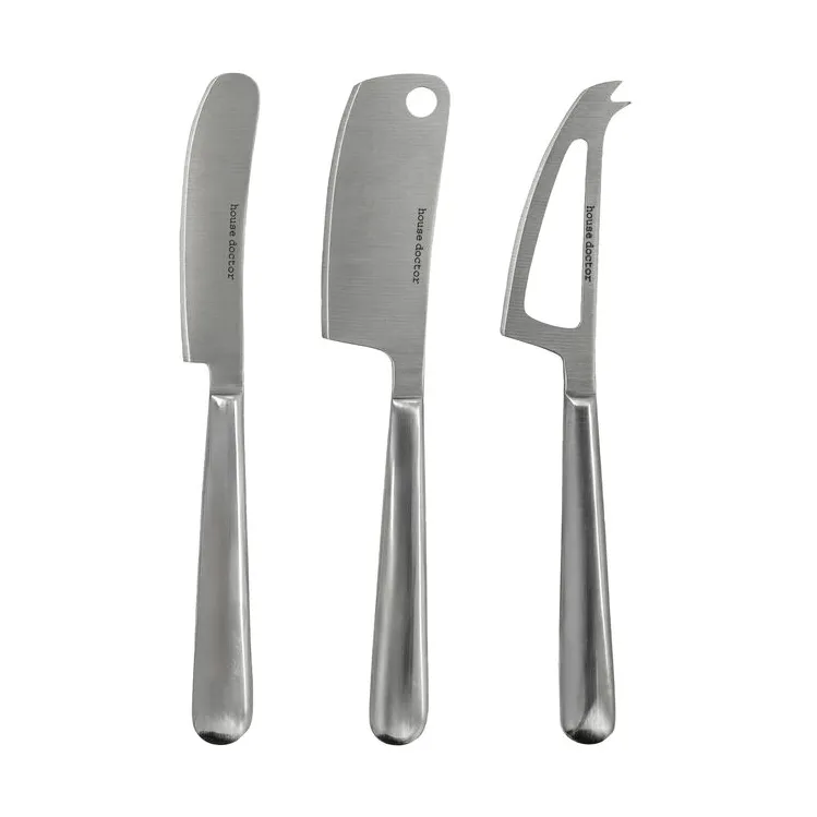 Cheese Käsemesser 3-teilig, Silber House Doctor