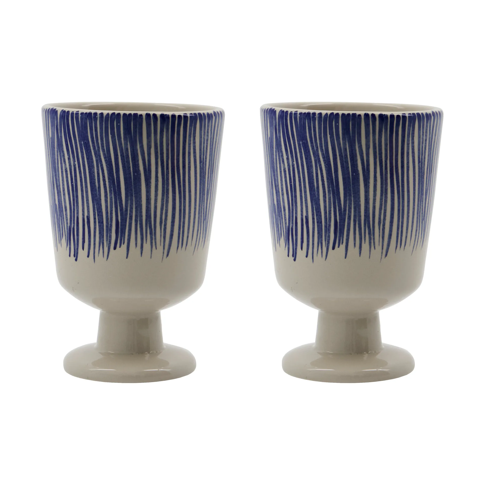 Diva Tasse auf Fuß 25 cl 2-teilig, Off white-Blau House Doctor