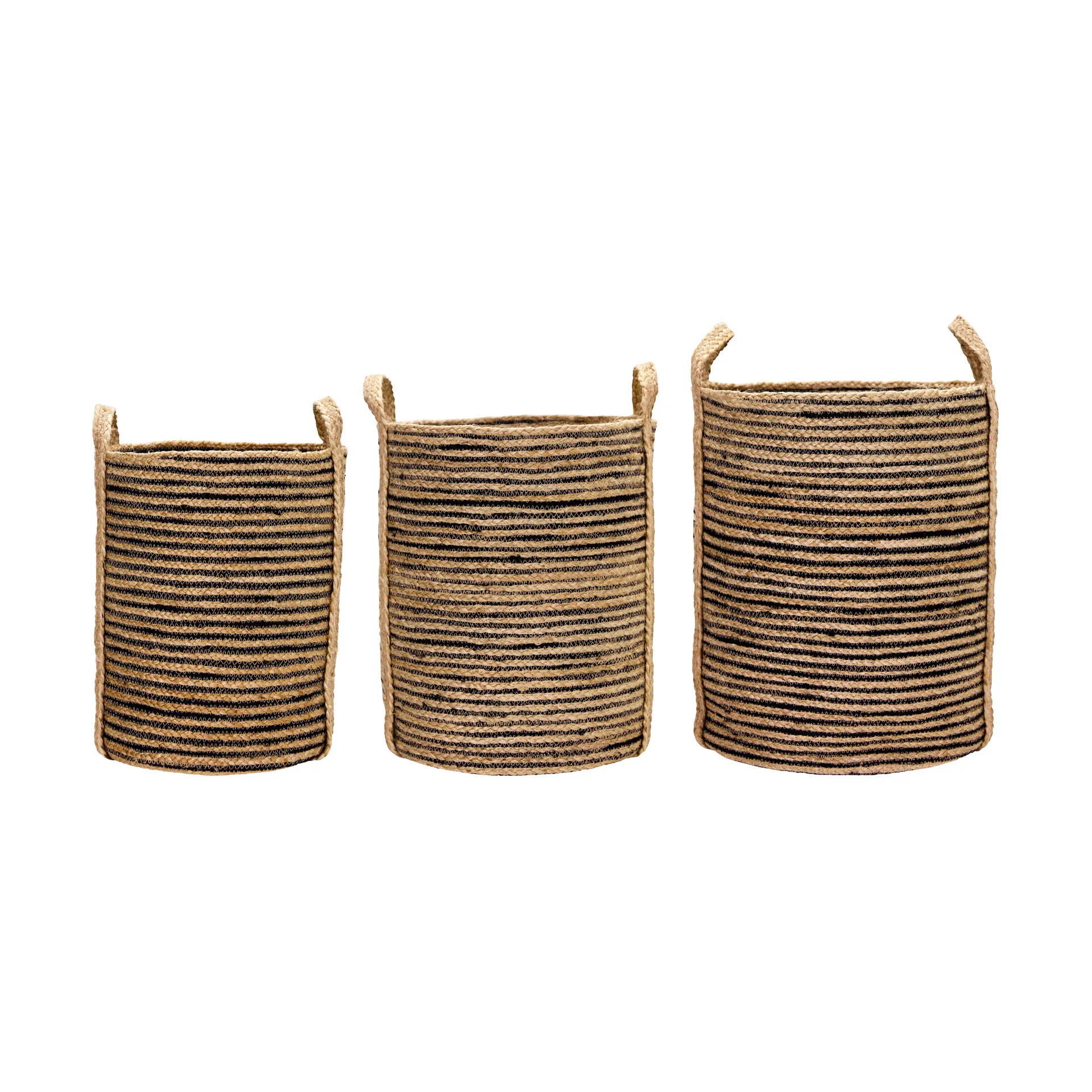 Dungi Aufbewahrungskörbe 3er-Pack, Schwarz-natur House Doctor