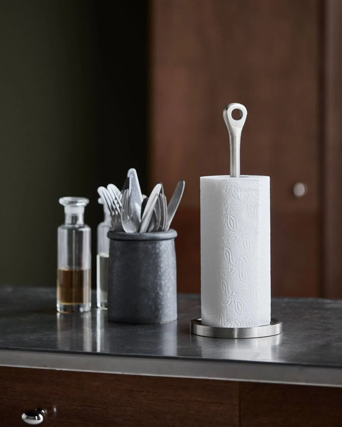 Eden Küchenpapierhalter, Gebürstetes Silber, 35,5 cm House Doctor