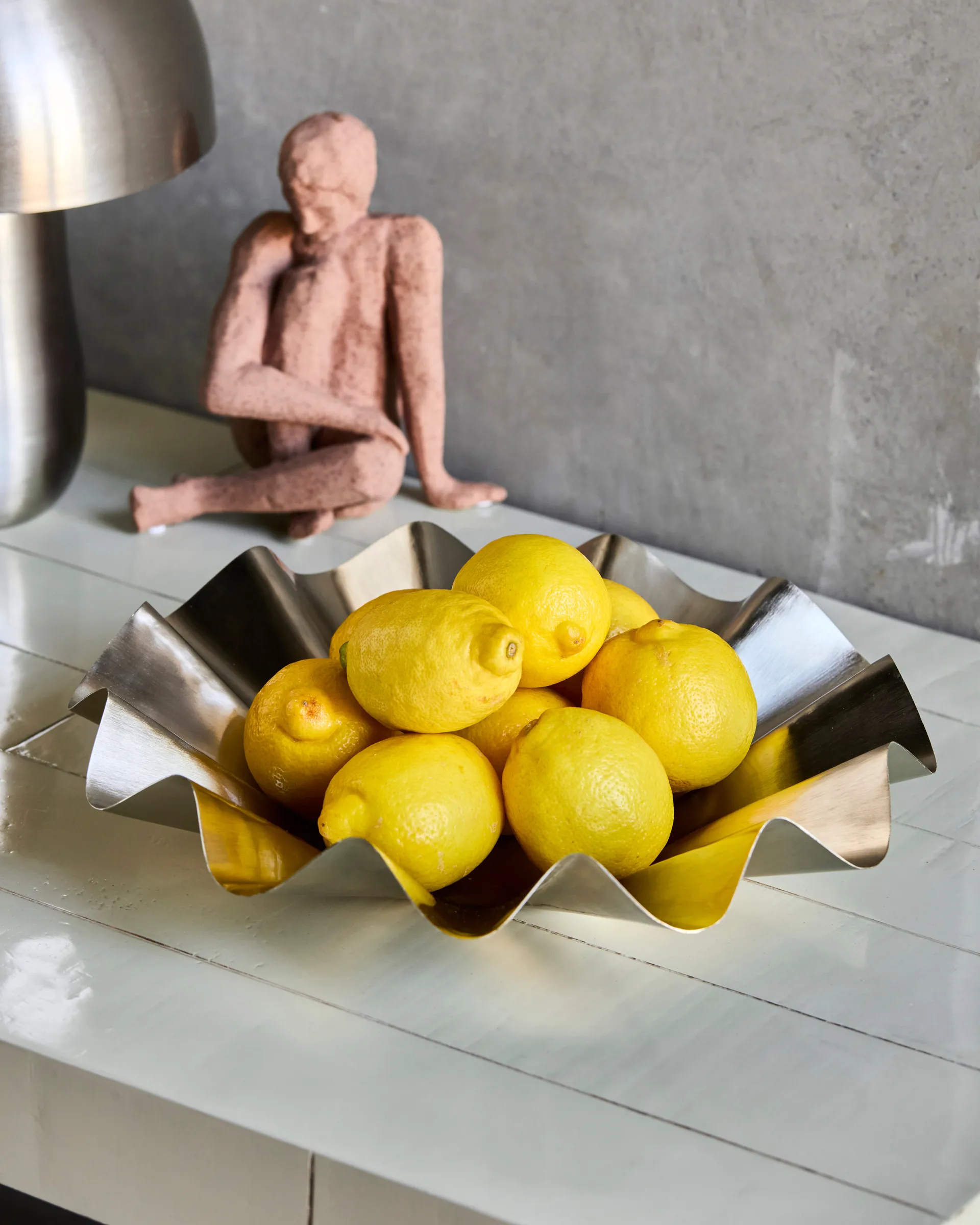 Flood Schale Ø35cm, Gebürstetes Silber House Doctor