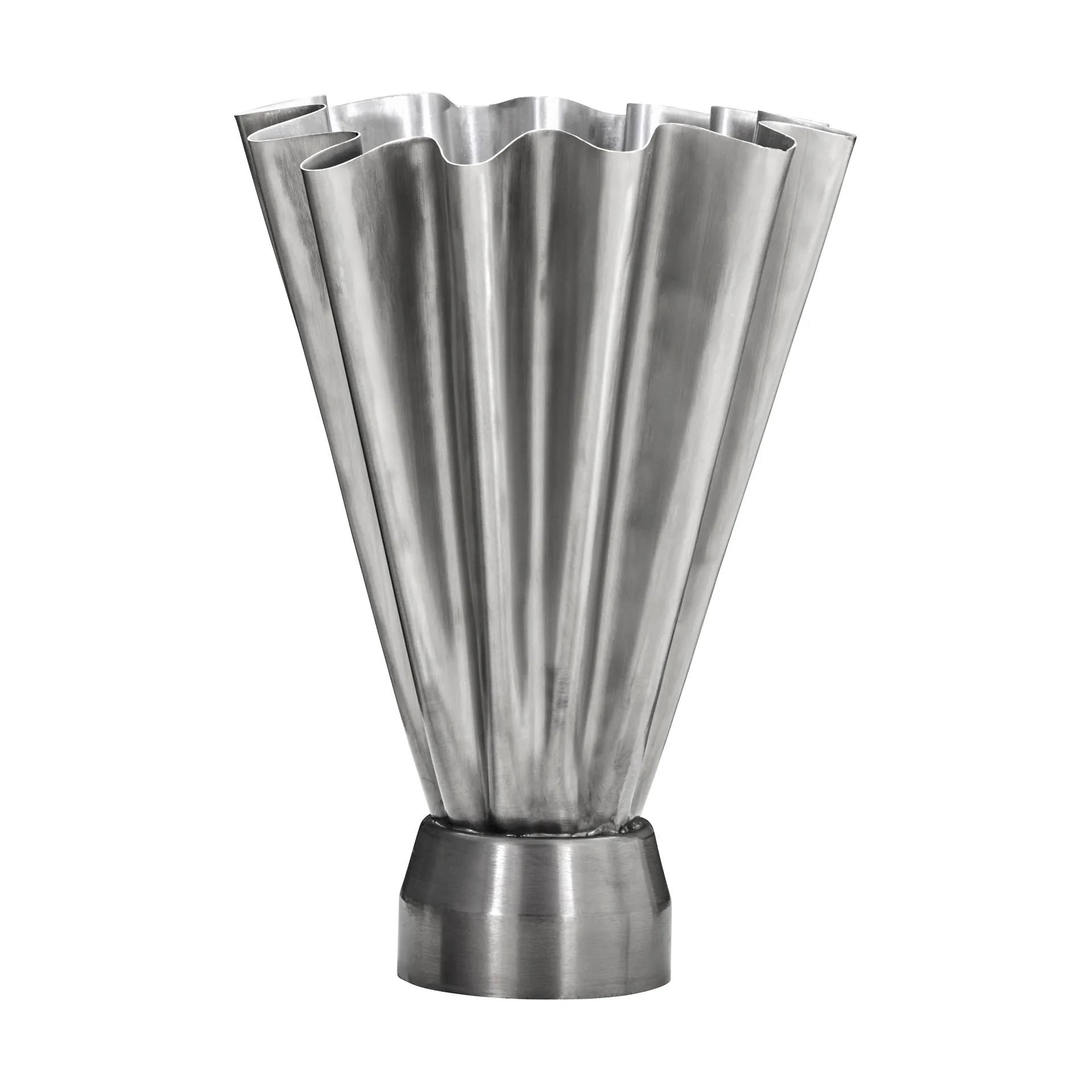 Flood Vase Ø23 cm, Gebürstetes Silber House Doctor