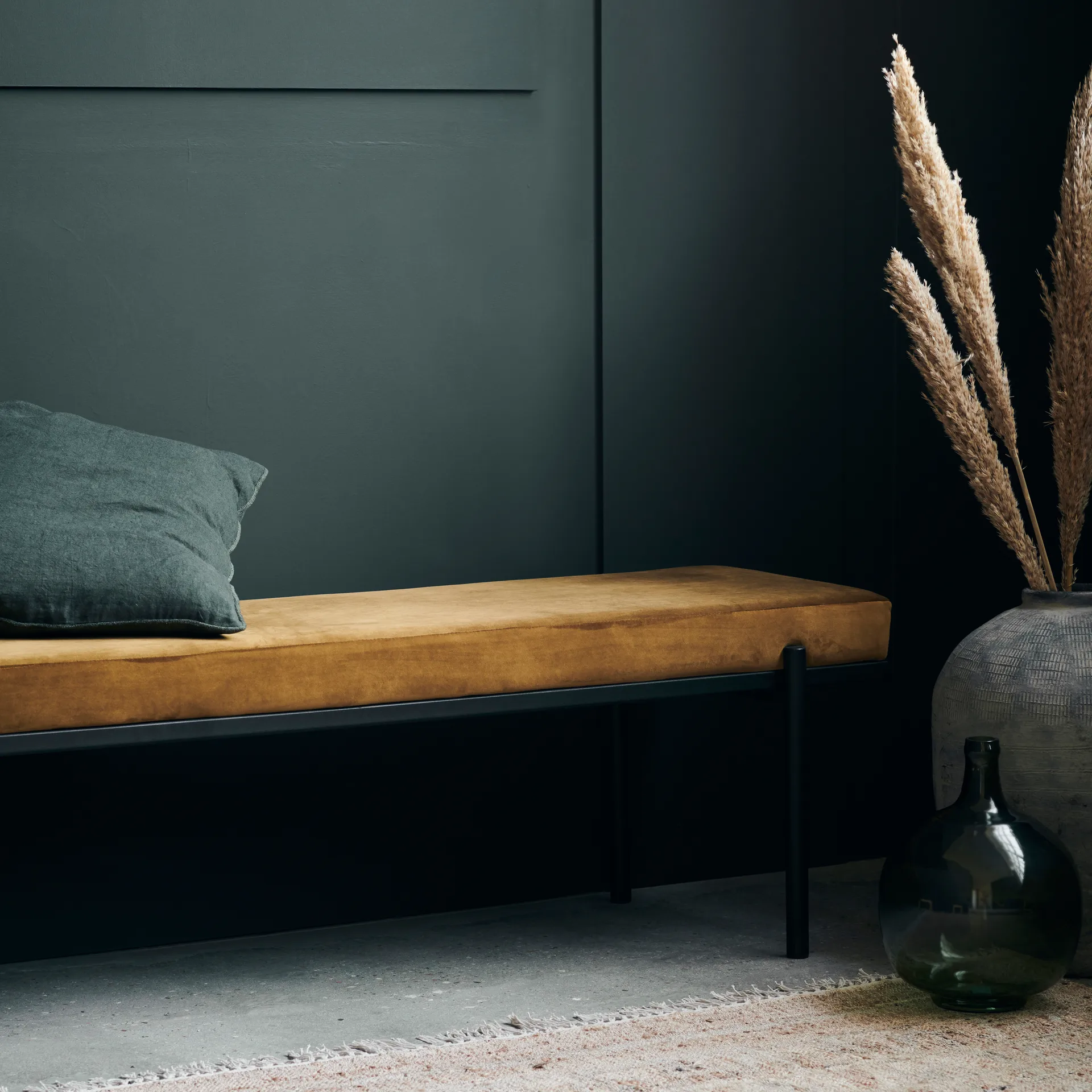 Lao Bank, Dark olive, 160cm House Doctor