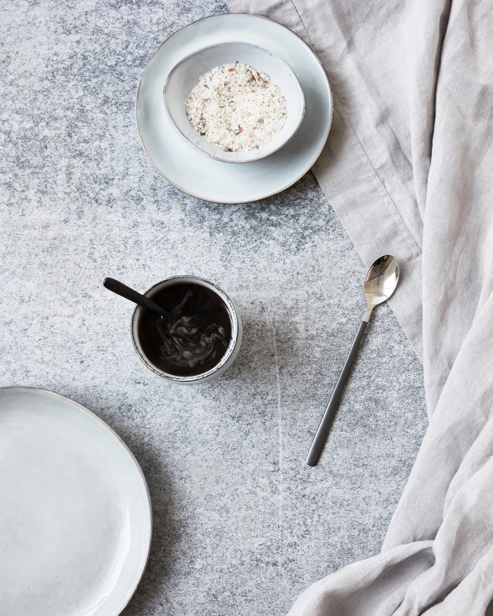 Ox langer Löffel 4er-Pack, Schwarz-silber House Doctor