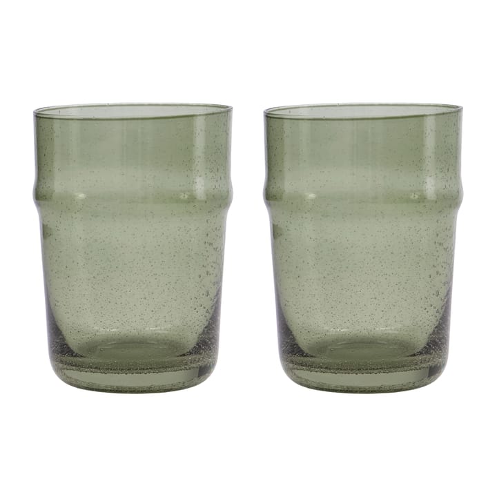 Rain Glas 10,5cm 2er Pack, grün House Doctor