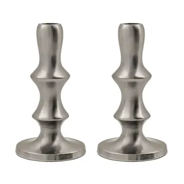 Reese Kerzenhalter 2-teilig - Silberfinish - House Doctor