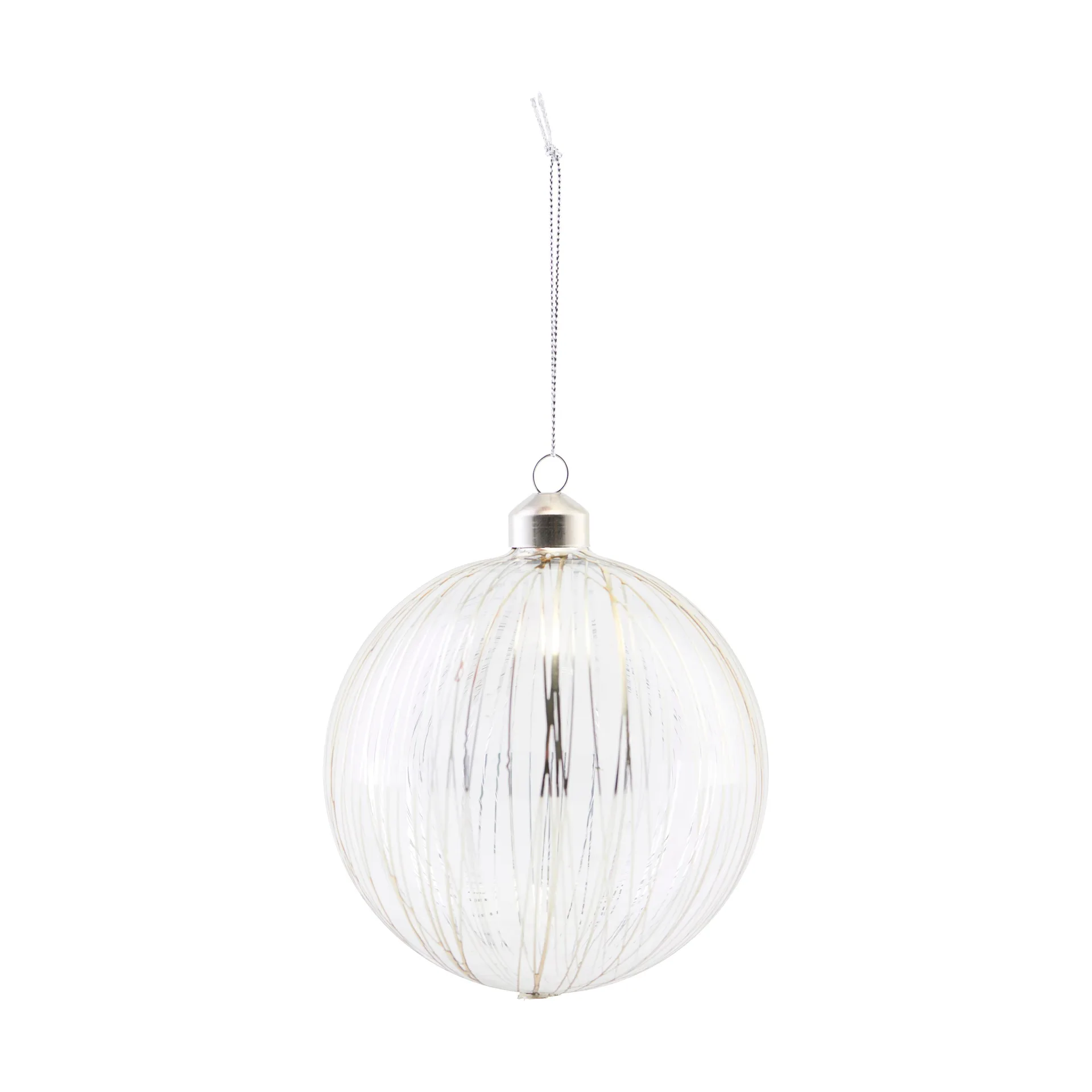 Silver lines Weihnachtskugel, Silber House Doctor