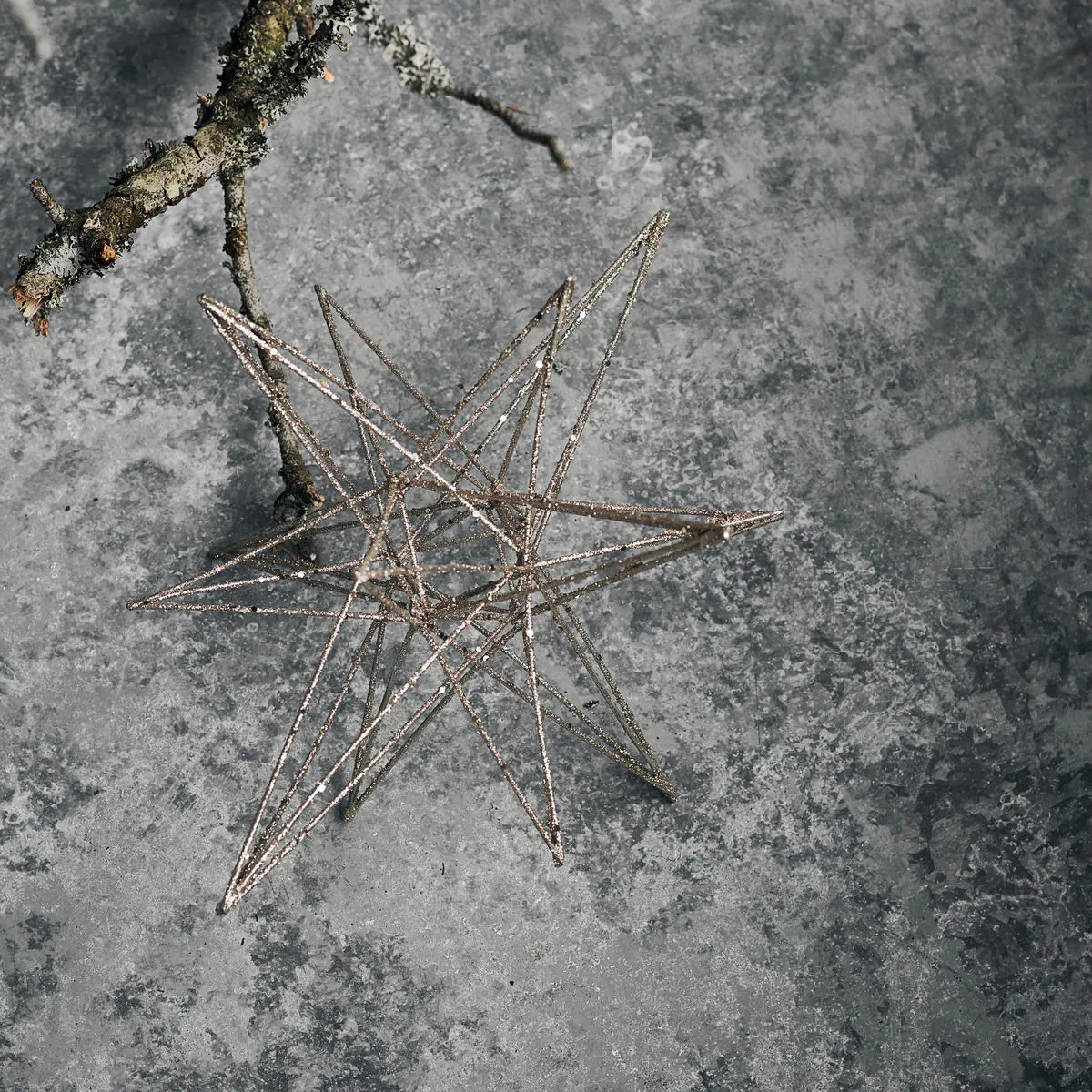 Star Weihnachtsdekoration 14 x 25cm, Champagne House Doctor