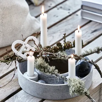 The Ring Advents-Kerzenhalter Ø26cm - Grey, für Stabkerzen - House Doctor