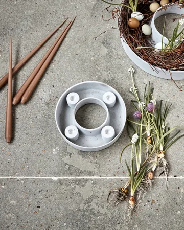 The Ring Advents-Kerzenhalter Ø26cm - Grey, für Stabkerzen - House Doctor
