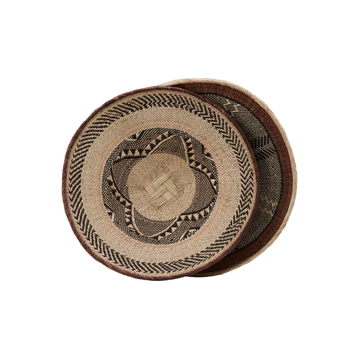 Tonga Korb Ø45 cm, Set von 2, Natur-schwarz House Doctor