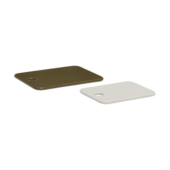 Amare Keramiktablett Set 2 Teile - Sand-olive - Hübsch