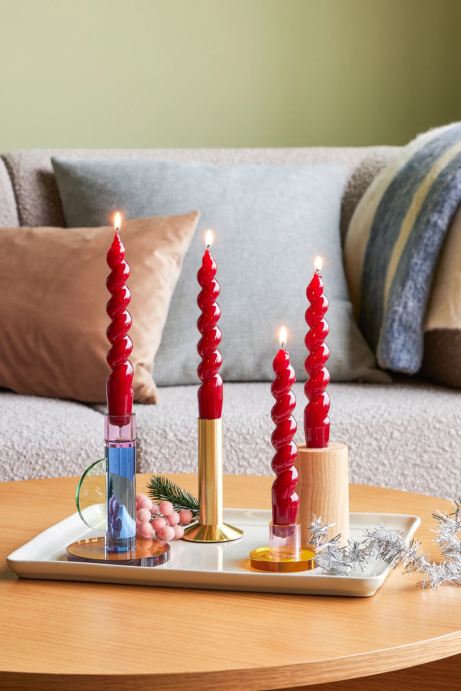 Astra Kerzenhalter klein, Pink-orange Hübsch Interior