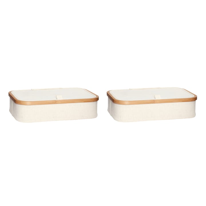 Aufbewahrungsbox 2er-Pack - Beige - Hübsch