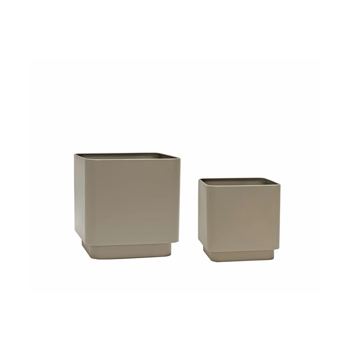 Cube Blumentopf Set 2 Teile - Brown - Hübsch