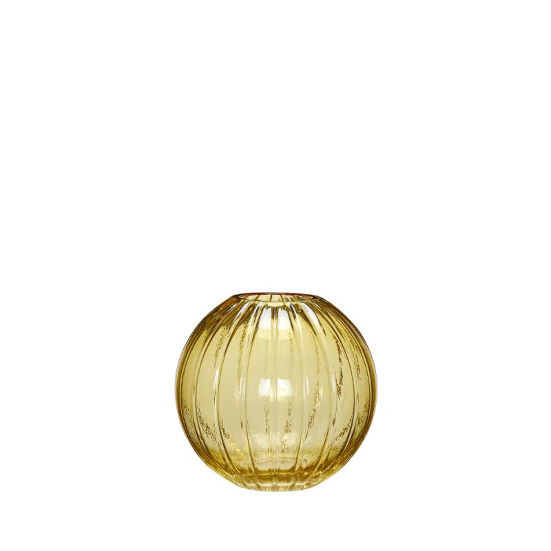 Hübsch Fleur Vase rund Ø18 cm Gelb