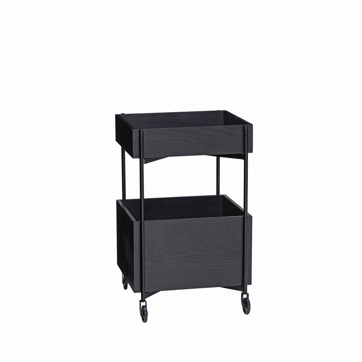 Hübsch Fresh Rollwagen 70 cm Schwarz