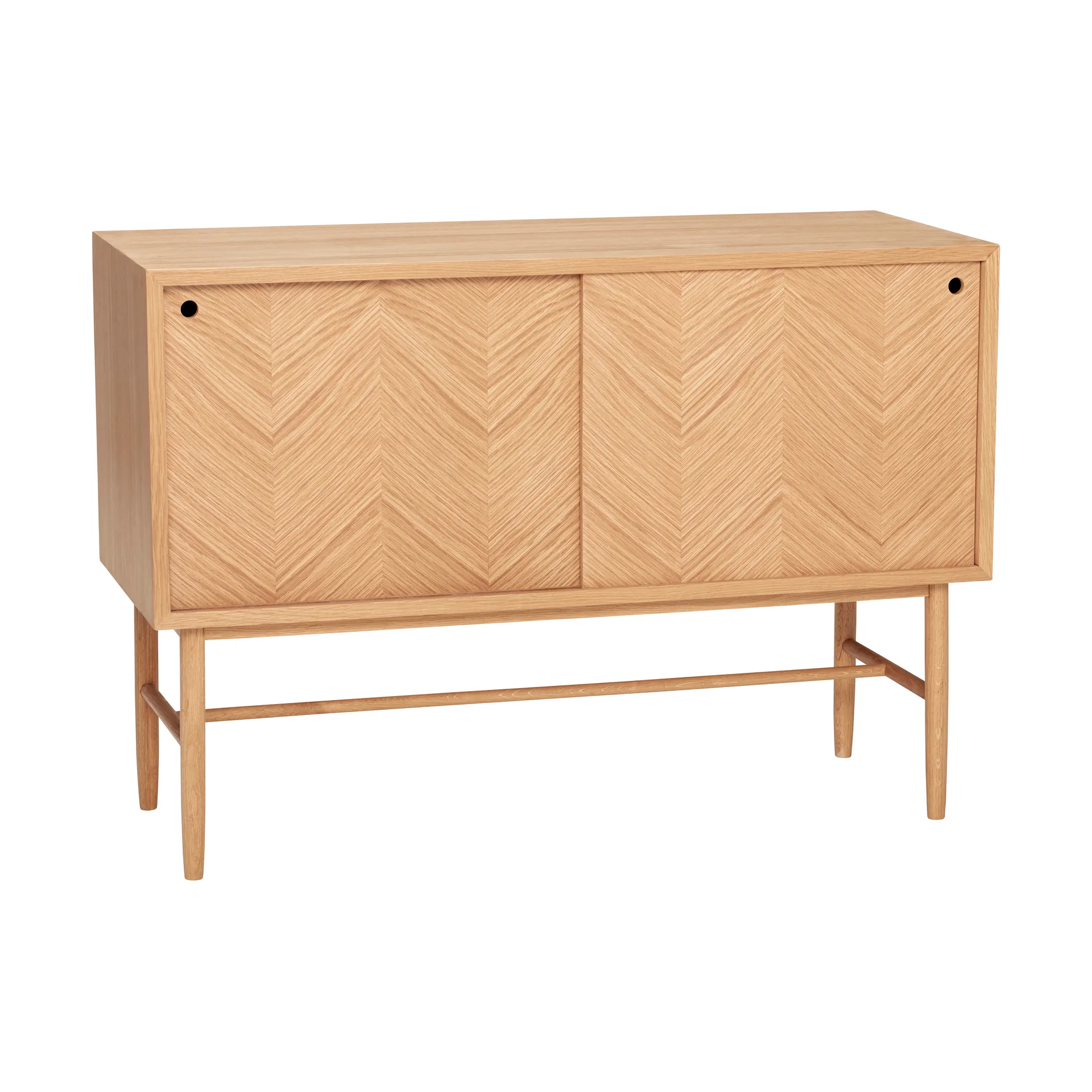 Herringbone Kommode mit Schiebetüren, Eiche Hübsch Interior