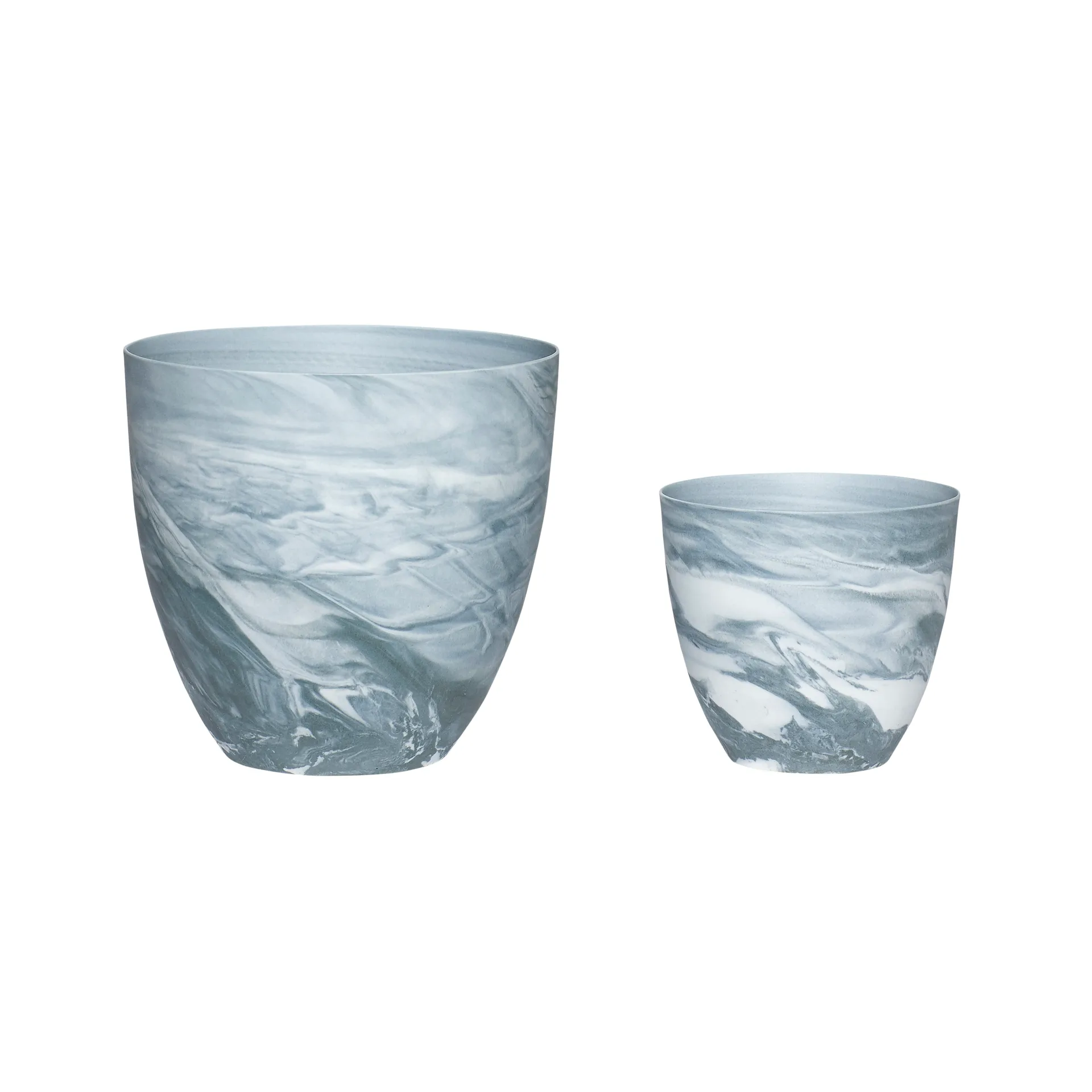 Hübsch Teelichthalter 2er-Pack, Dunkelgrau-weiß Hübsch Interior