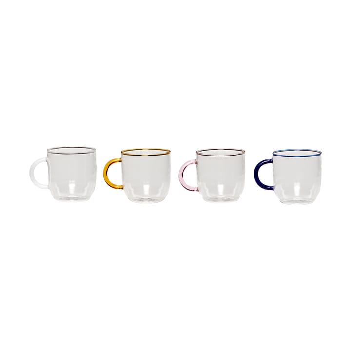 Kiosk Glastassen Set, 4-teilig - Multicolour - Hübsch