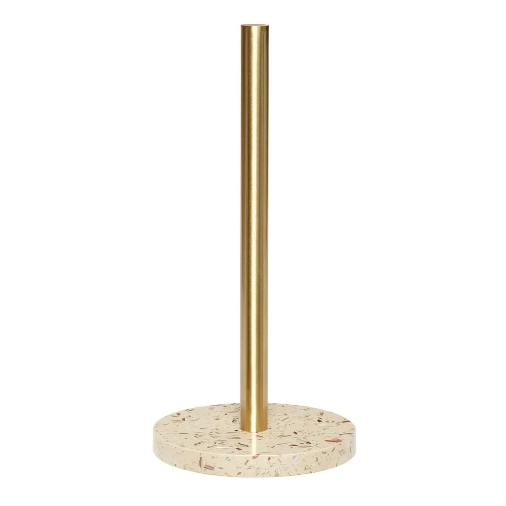 Küchenrollenhalter 29 cm, Marmor-messing Hübsch