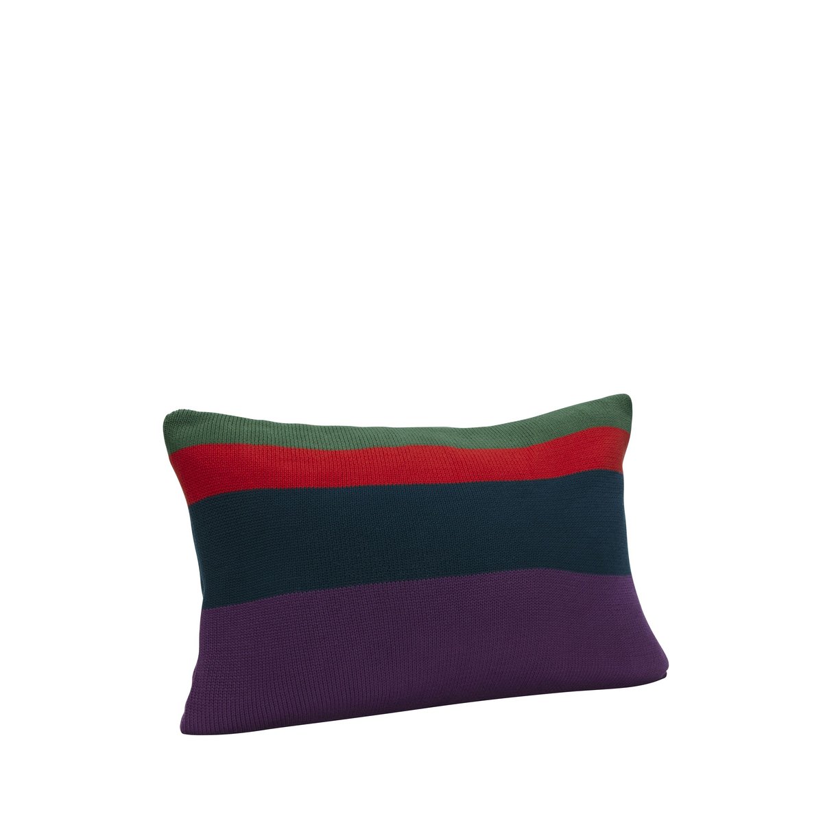 Hübsch Line Kissen 40x60 cm Grün-rot-lila-schwarz