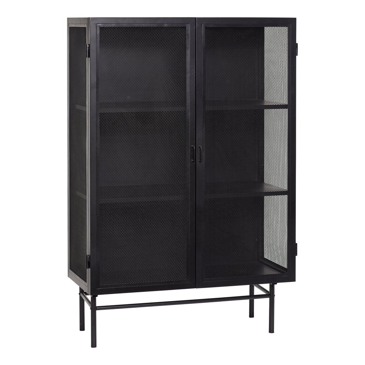 Hübsch Metallschrank 100x45x150 cm Schwarz
