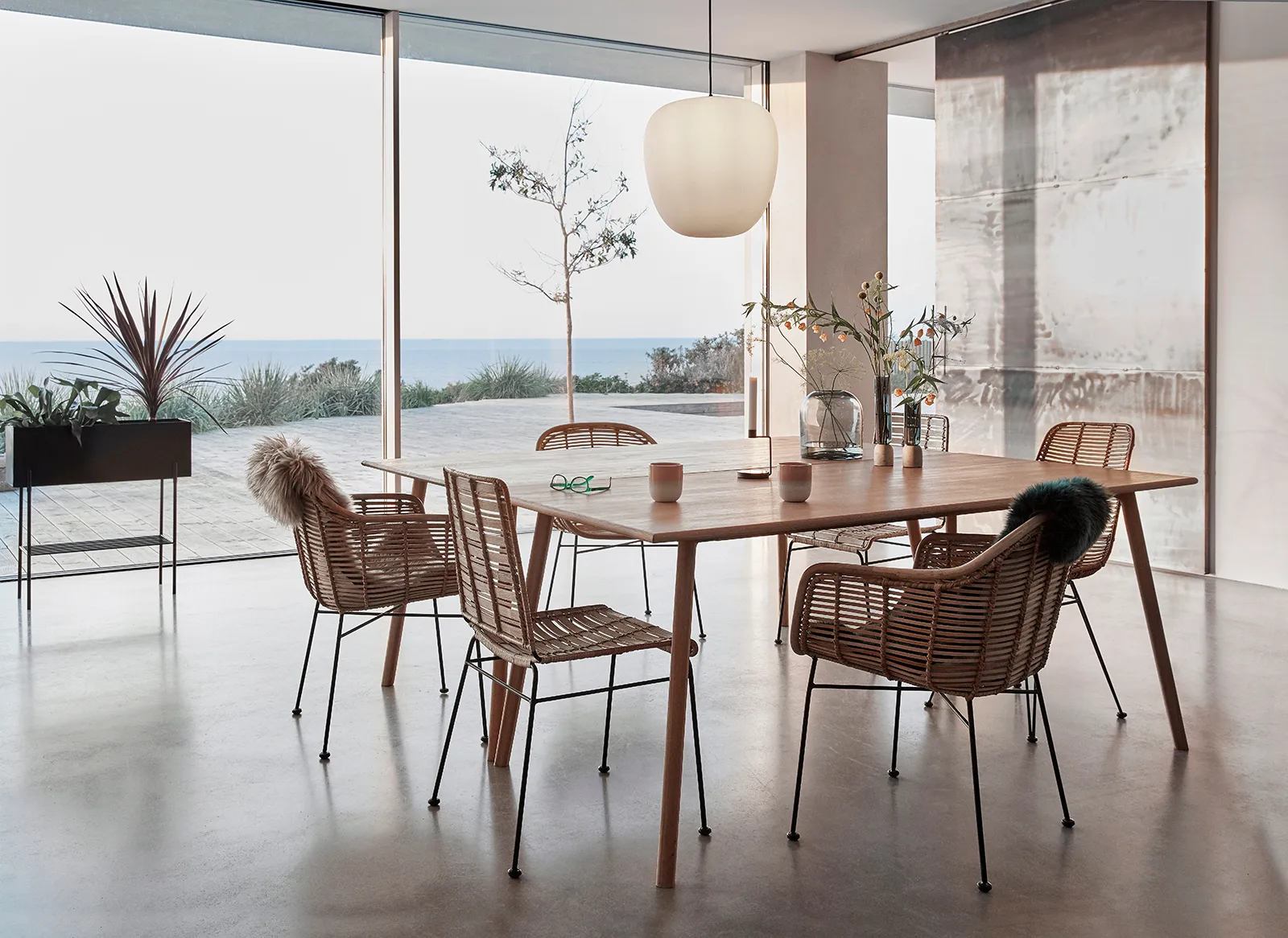 Muse Pendelleuchte Ø40 cm, White Hübsch Interior