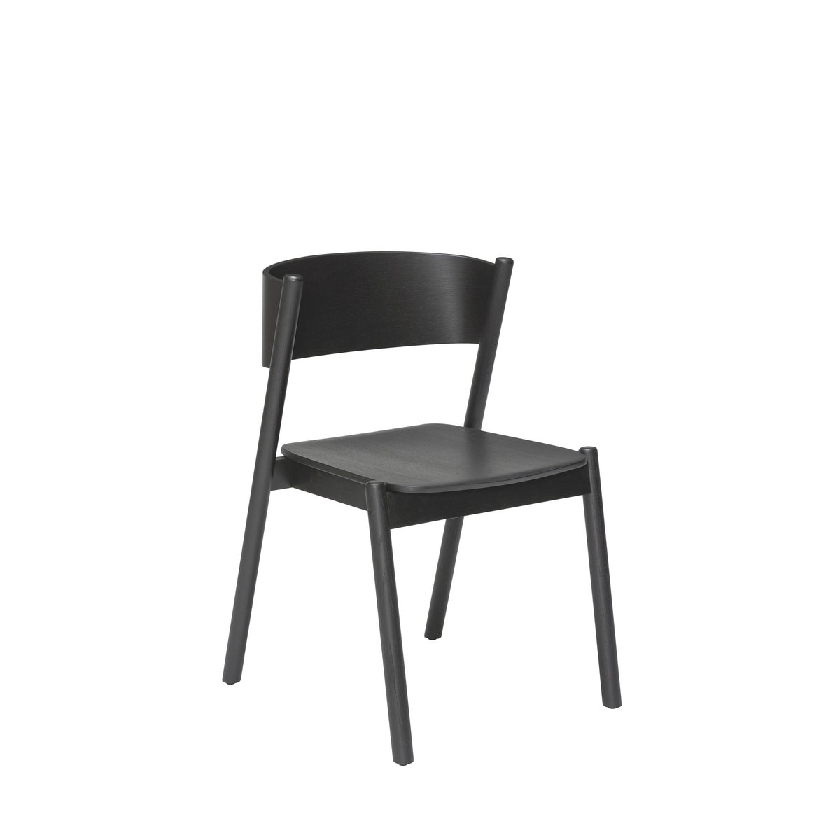 Hübsch Oblique Esszimmerstuhl Schwarz