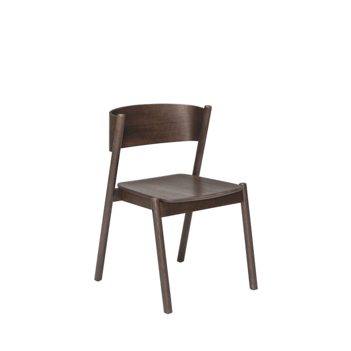 Oblique Stuhl - Dunkelbraun - Hübsch
