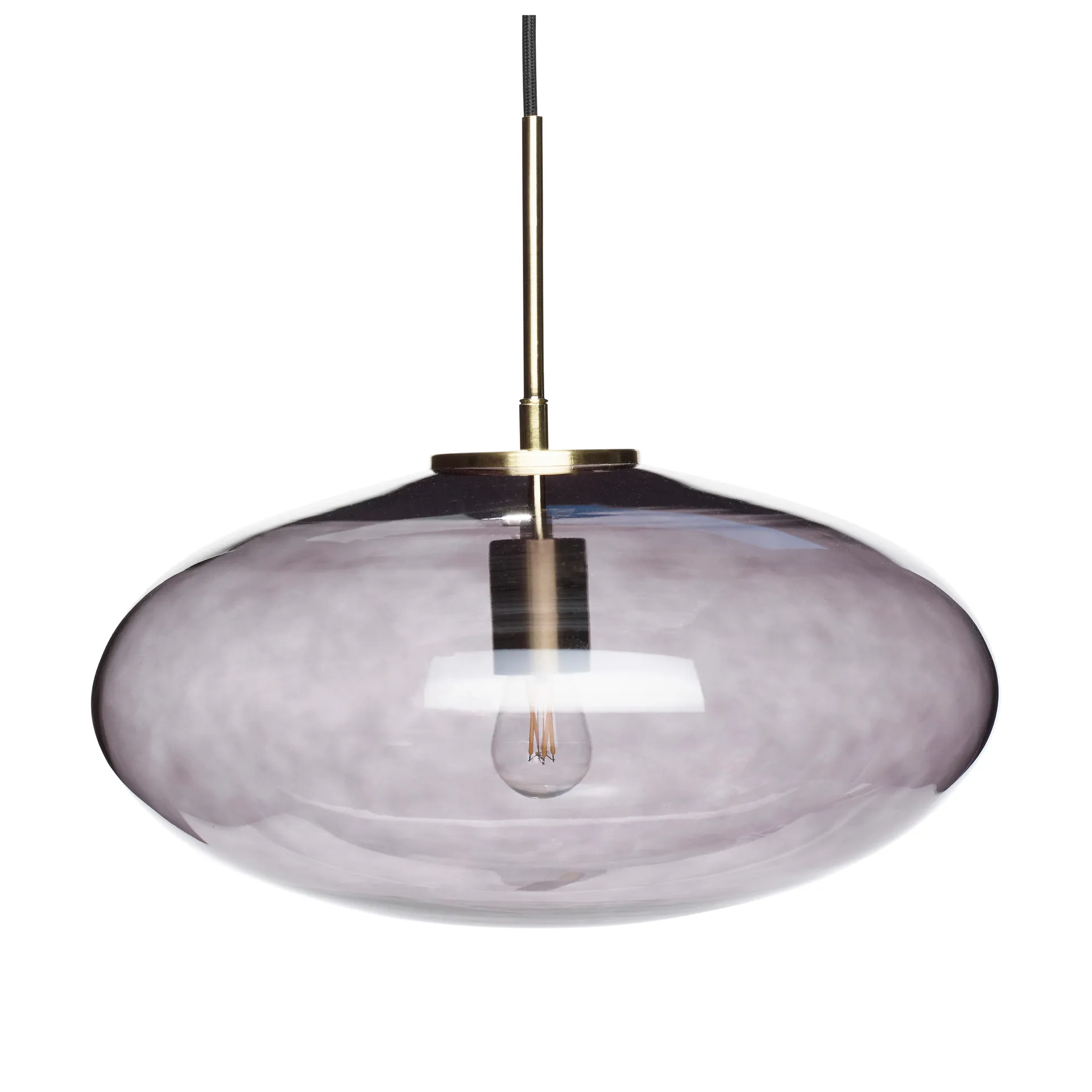 Pendelleuchteglas Messing Ø40 cm, Rauchgrau Hübsch Interior