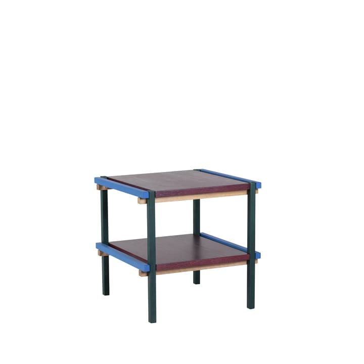 Quadratischer Beistelltisch 40x40 cm - Blau-burgunder - Hübsch
