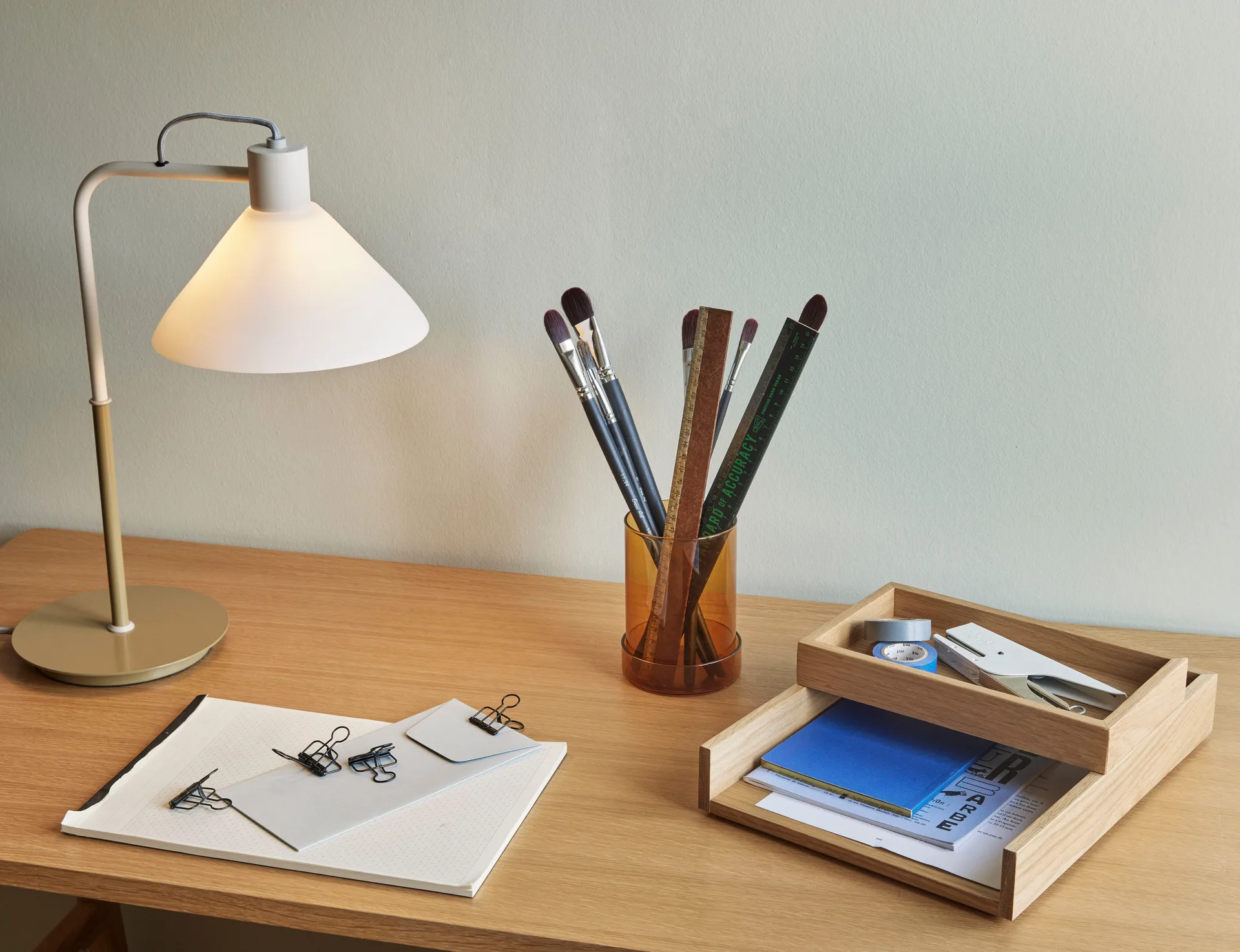 Rail Schreibtischständer 2 Teile, Natur Hübsch Interior