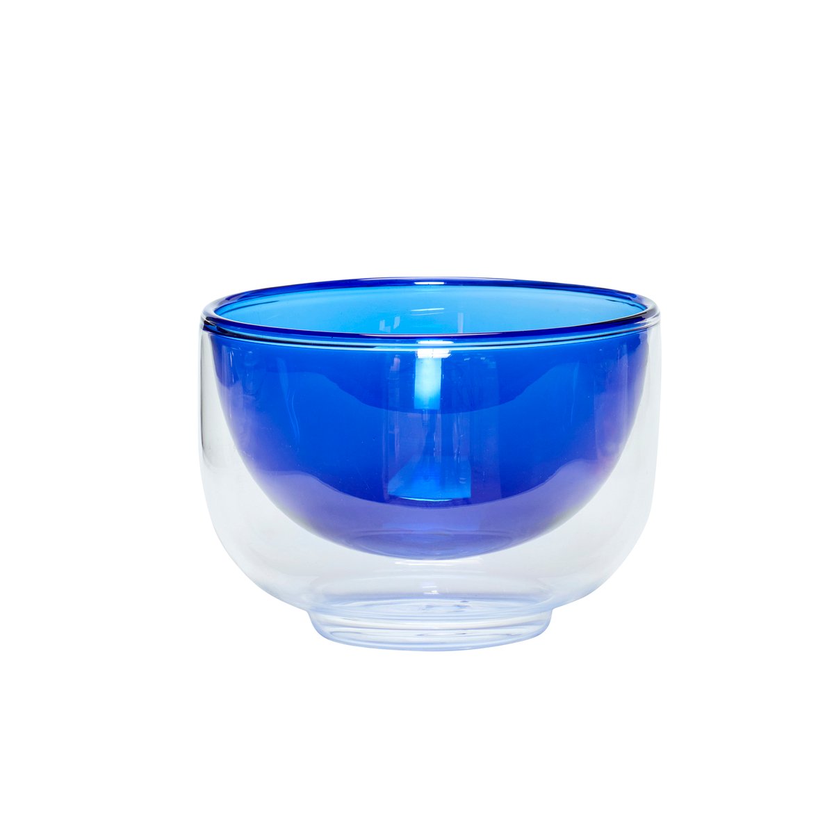 Hübsch Schale Ø13 cm Klar-blau