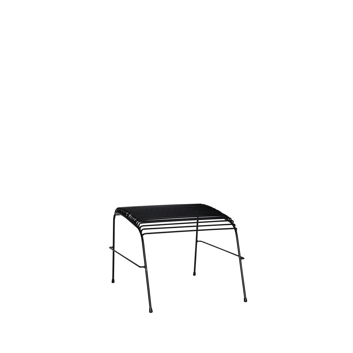Hübsch String Fußhocker für Outdoor Schwarz