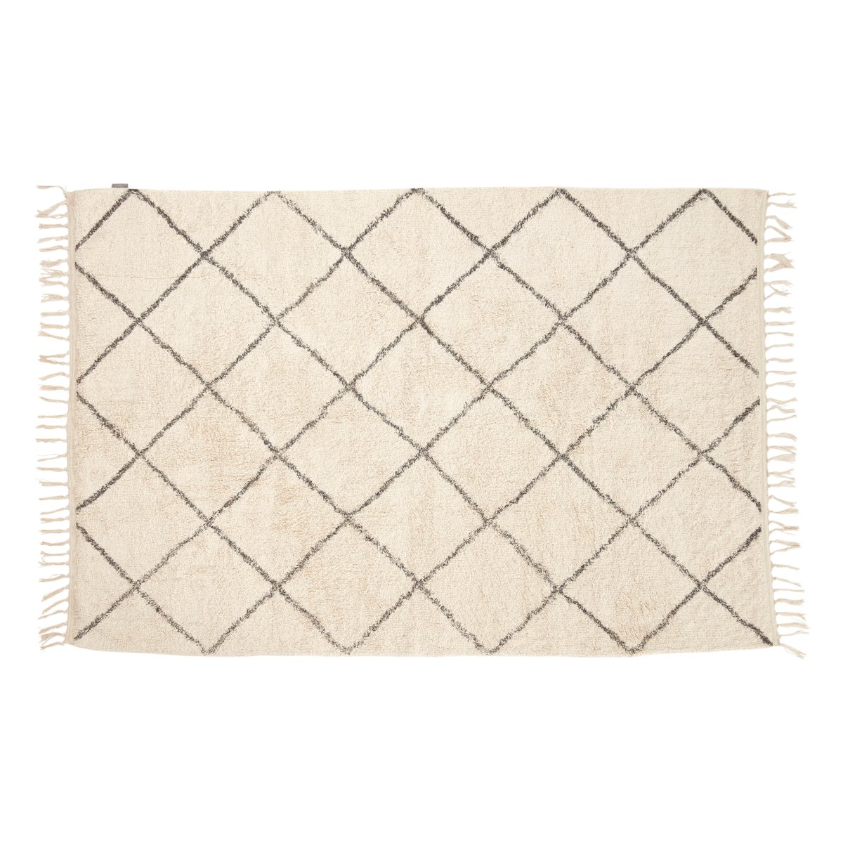 Hübsch Teppich 120x180 cm Viskose beige Weiß-grau