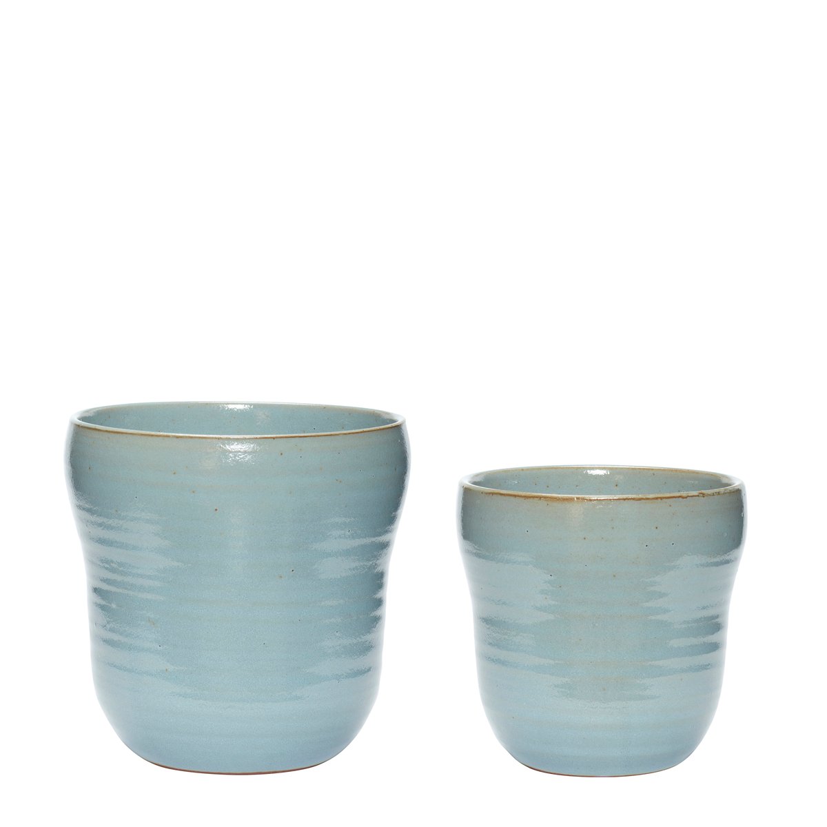 Hübsch Topf 2er-Set Blau